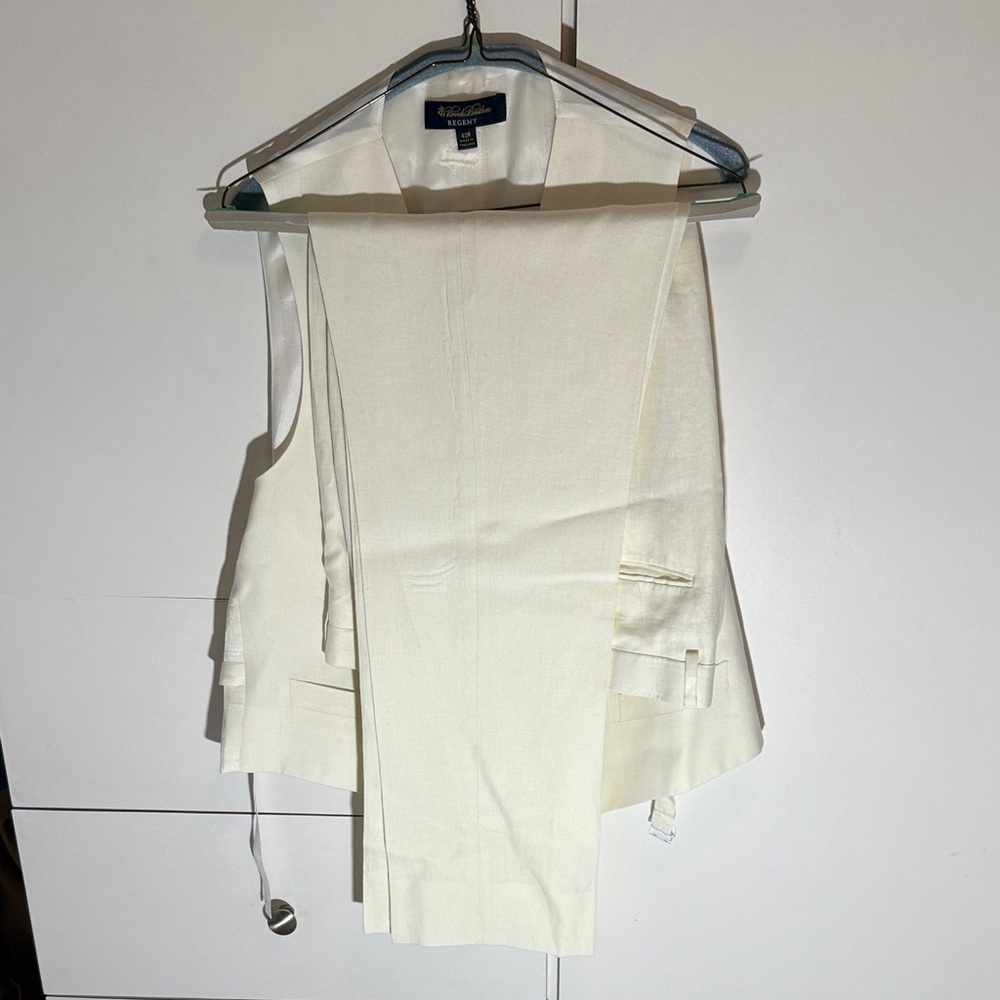 Brooks Brothers Ivory Suit Vest and Pants
